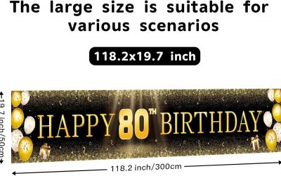 Photo Backdrop Happy 80th Birthday
