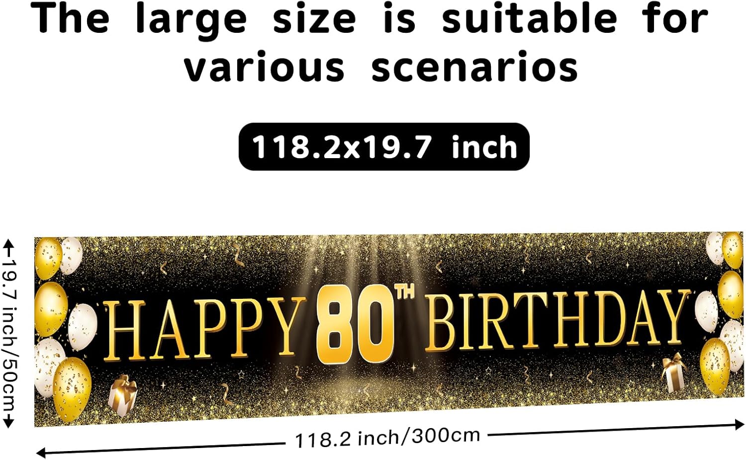 Photo Backdrop Happy 80th Birthday