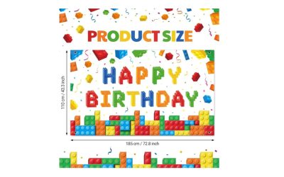 Photo Backdrop Lego Happy Birthday
