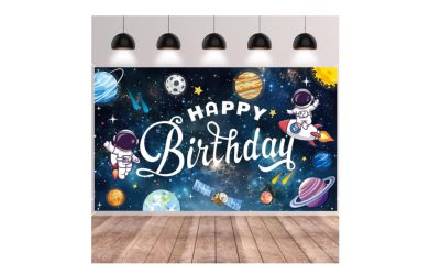 Photo Backdrop Space Happy Birthday 1