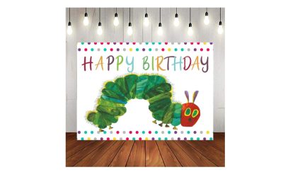 Photo Backdrop Very Hungry Caterpillar Happy Birthday