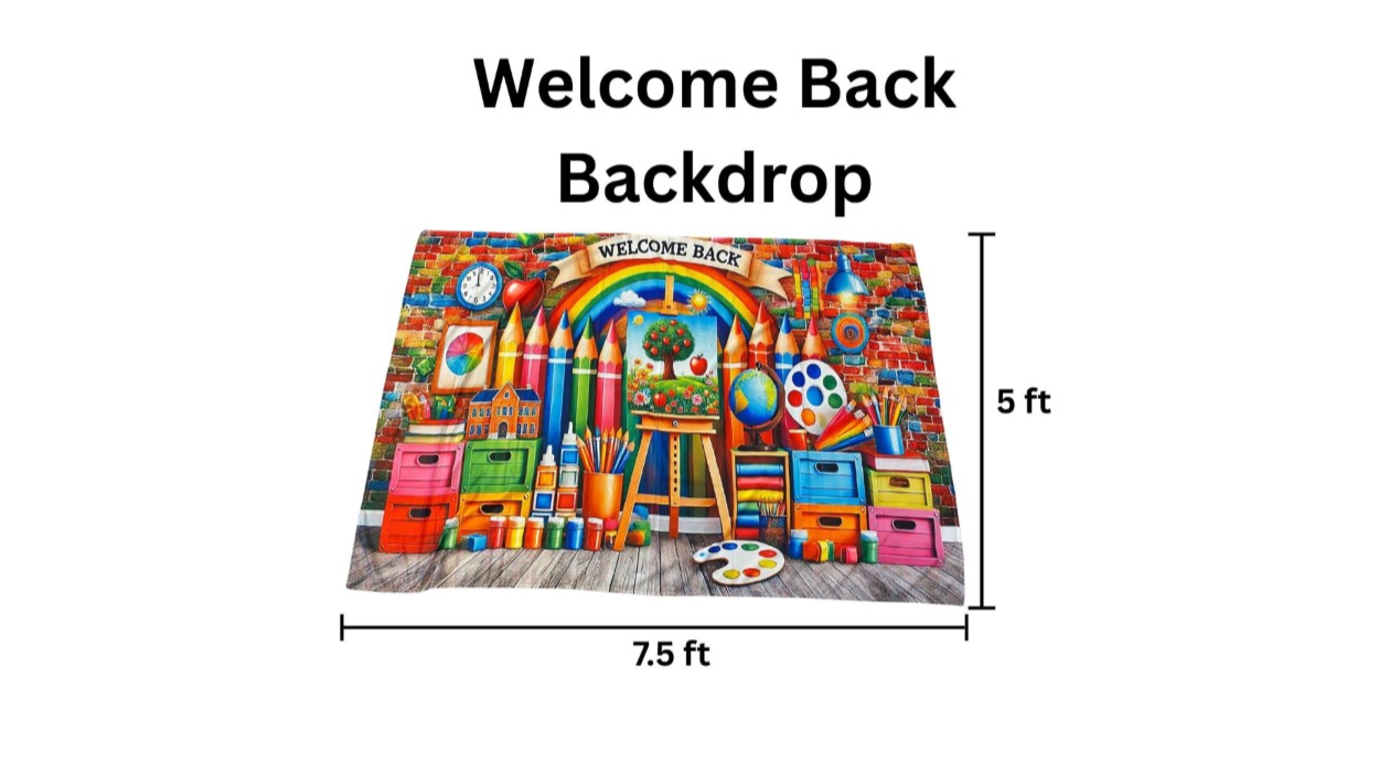 Photo Backdrop Welcome Back
