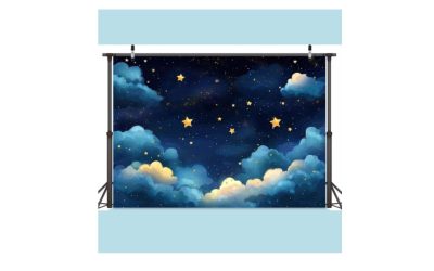 Photo Backdrop Blue Galaxy Stars